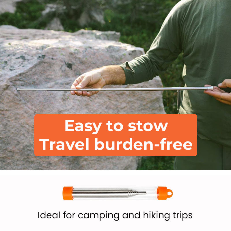 🔥 Telescopic Portable Blow Fire Tube - Collapsible High Effective Camping Equipment - Outdoor Cooking Hiking BBQ Fire Pipe