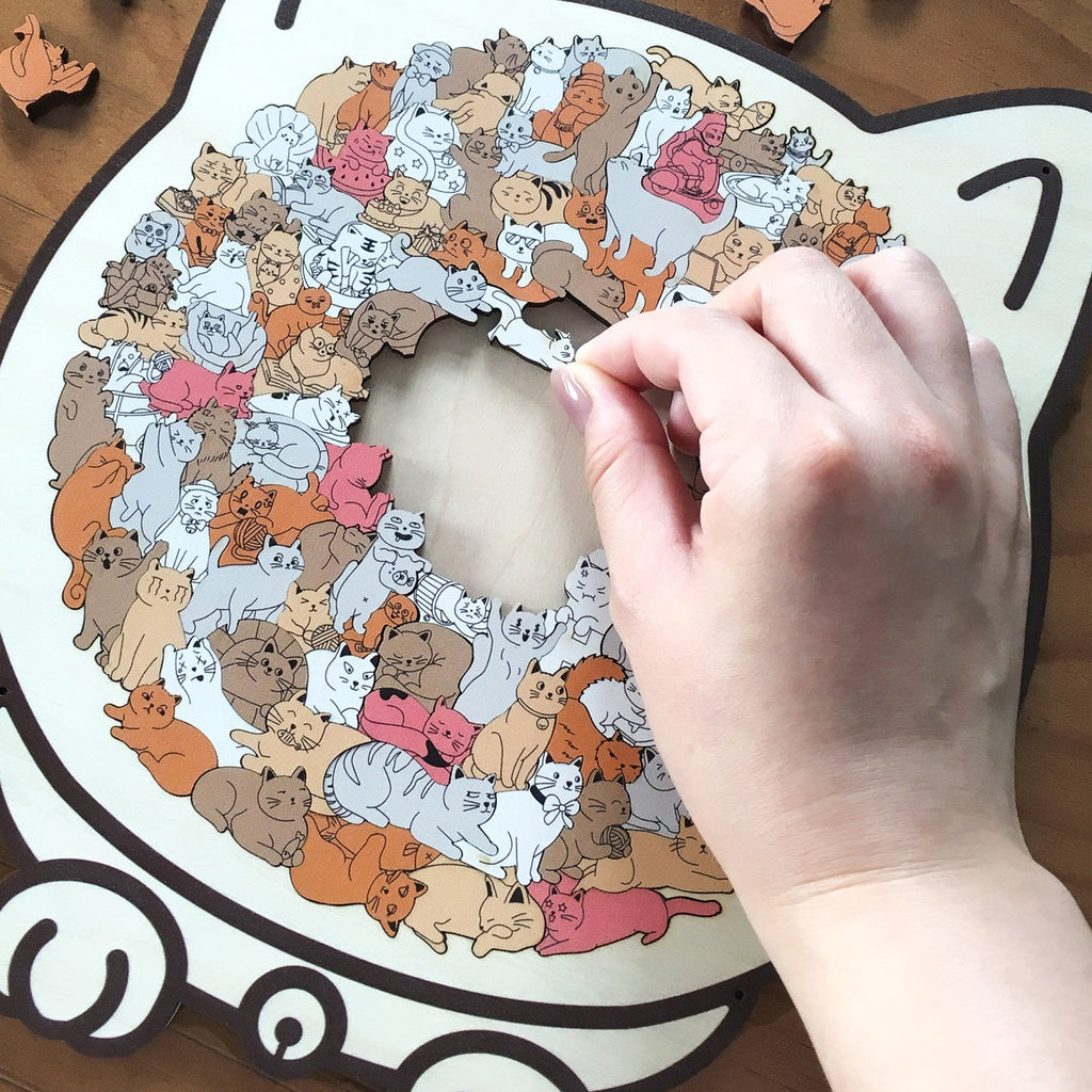 🐶🐱 Cute Puppy & Kitten DIY Puzzle Kit